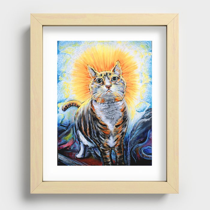 Enlightened Cat Recessed Framed Print