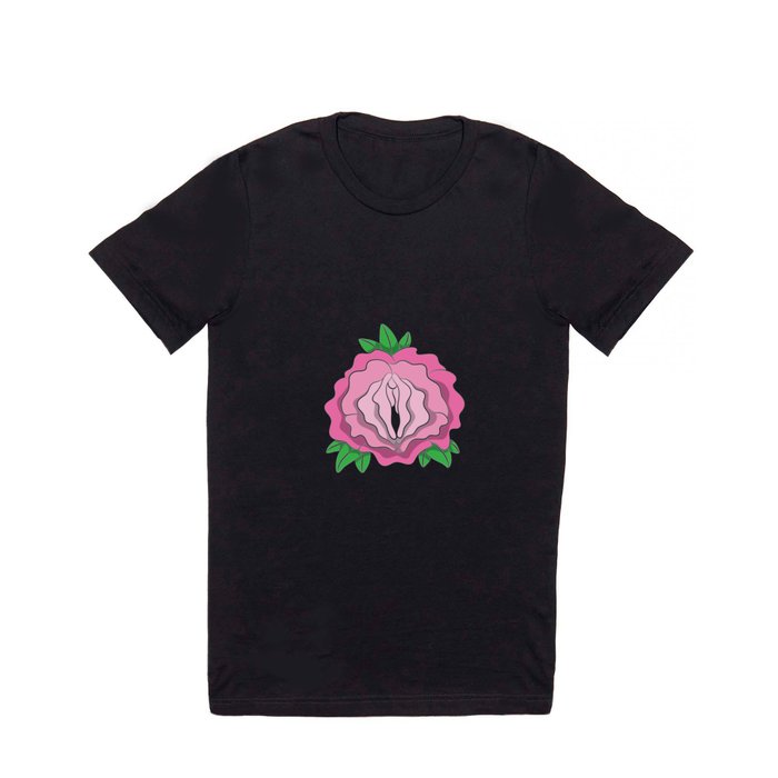 Womens Rose Vagina Womens Shirt Pussy Flower Pussies Vag Puss Gift T Shirt