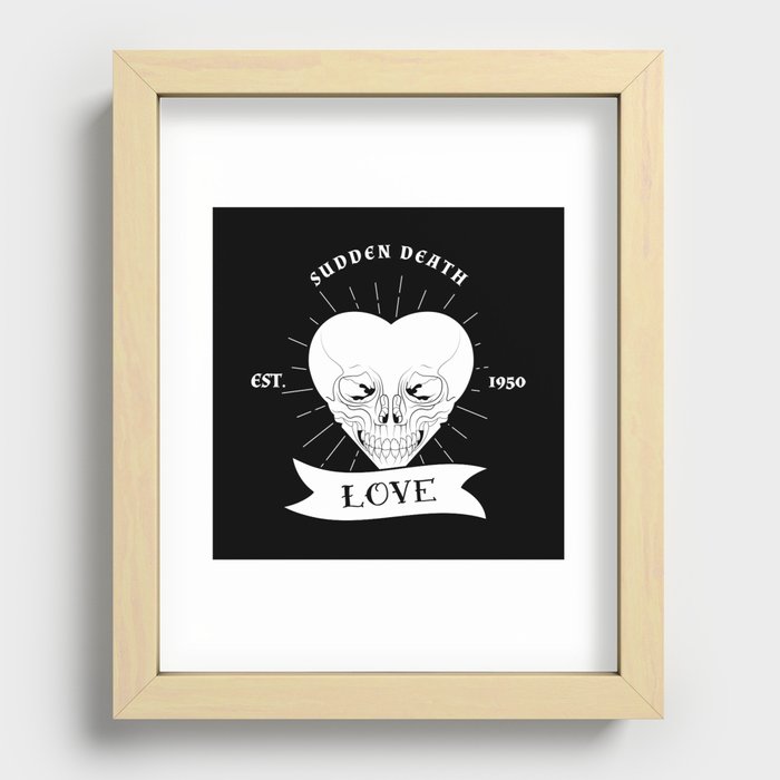 sudden death Recessed Framed Print