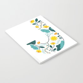 J Digital Painting - Flower Design  Edit Notebook