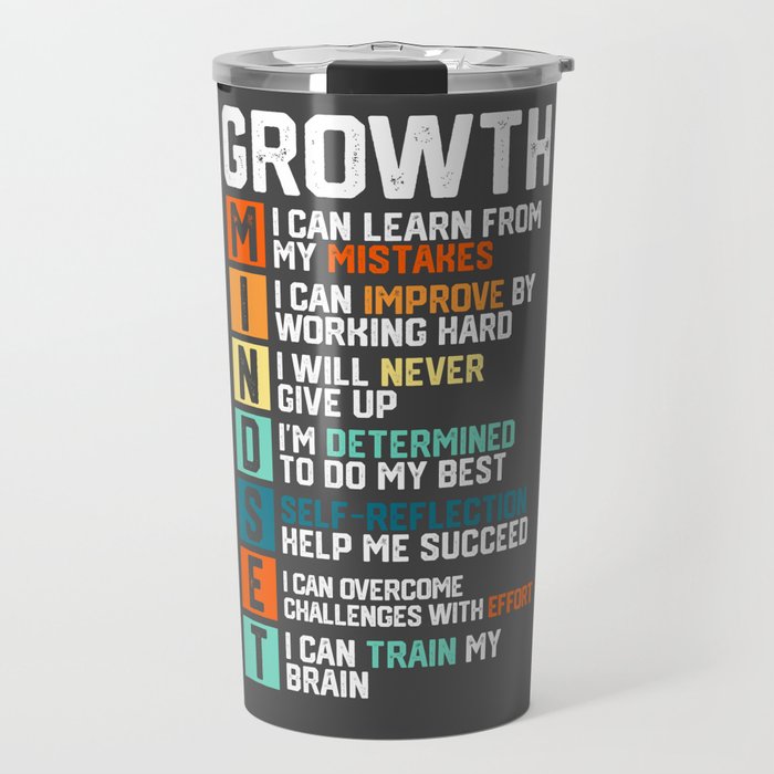 Growth Mindset Definition Motivational Quotes Good Vibes Travel Mug