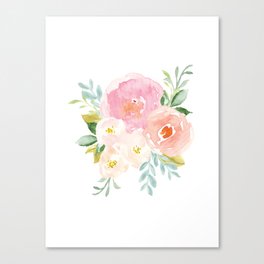 Sweet Pink Blooms (Floral 02) Canvas Print
