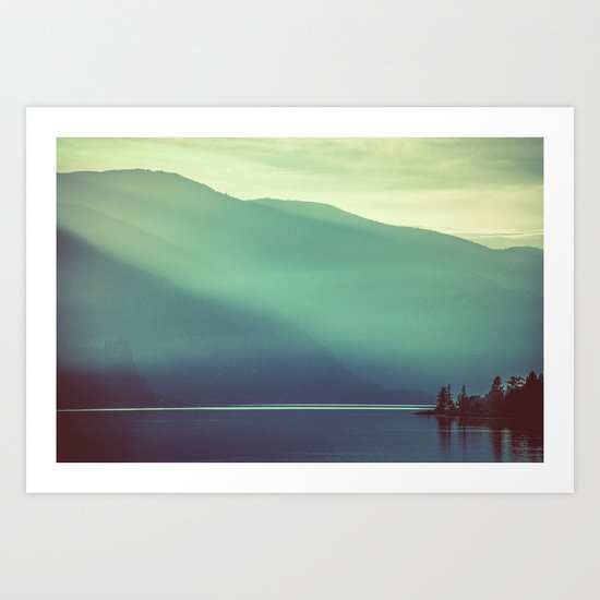 Summer at the Lake Turquoise Art Print