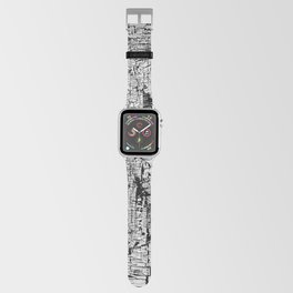 White & Black Tree Bark Apple Watch Band