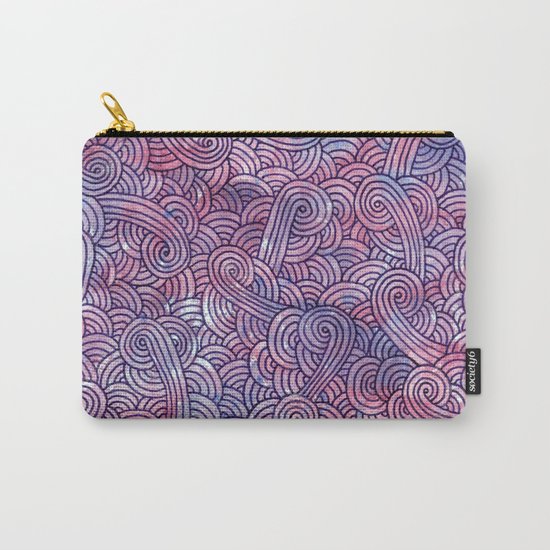 Purple swirls doodles Carry-All Pouch