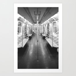 empty subway on 35mm Art Print