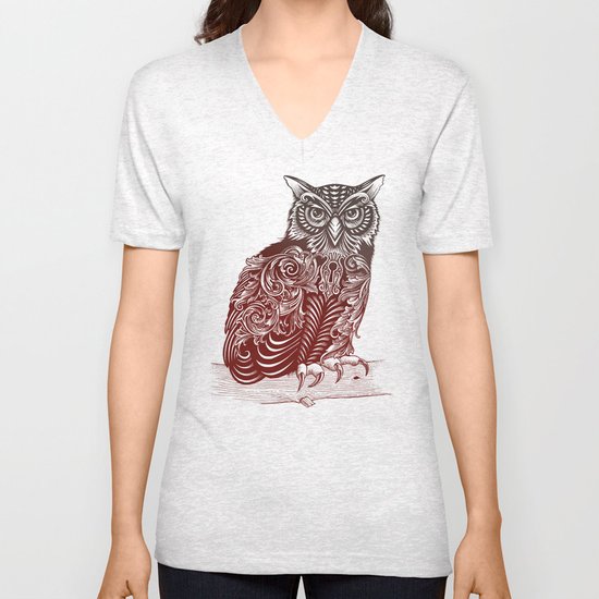 Most Ornate Owl Unisex V-Neck
