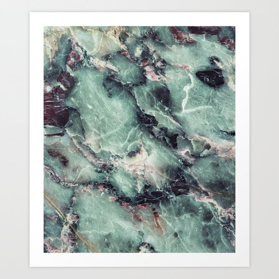 Realistic Marble Art Print