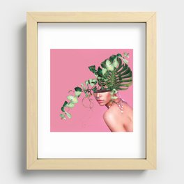 Lady Flowers VI Recessed Framed Print