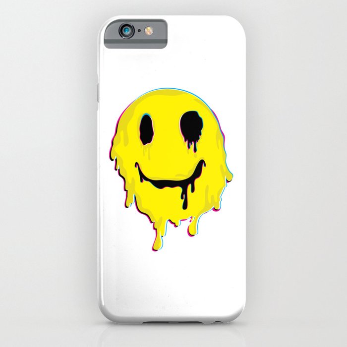 Happy Melted Smiley Face print | Psychedelic LSD Funny Trip product iPhone Case