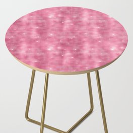Glam Pink Diamond Shimmer Glitter Side Table