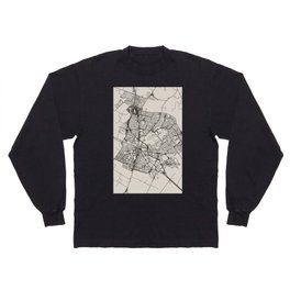 Salinas, USA - City Map - Black and White Aesthetic Long Sleeve T-shirt