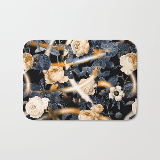 Lights and flowers garden Bath Mat