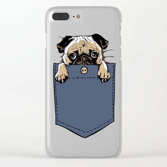 Pugturday Clear iPhone Case