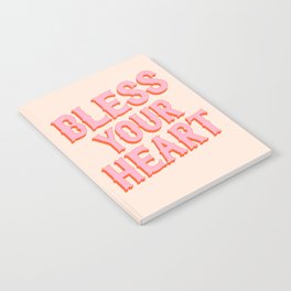 Southern Snark: Bless your heart (bright pink and orange) Notebook