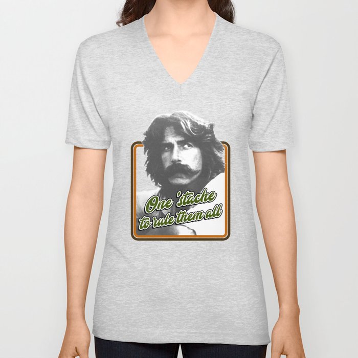 One 'stache to rule them all V Neck T Shirt