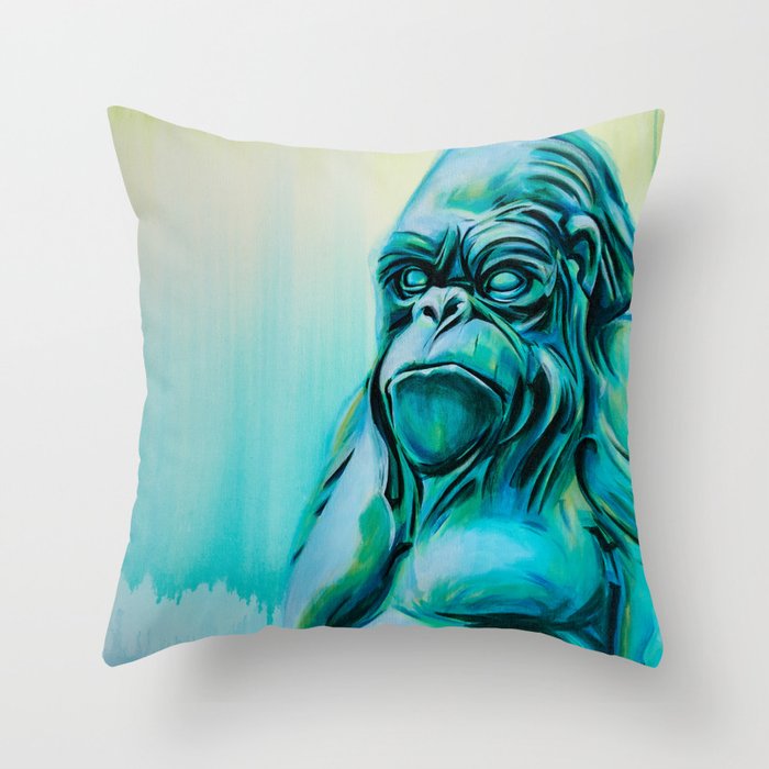Gorilla (sRGB) Throw Pillow