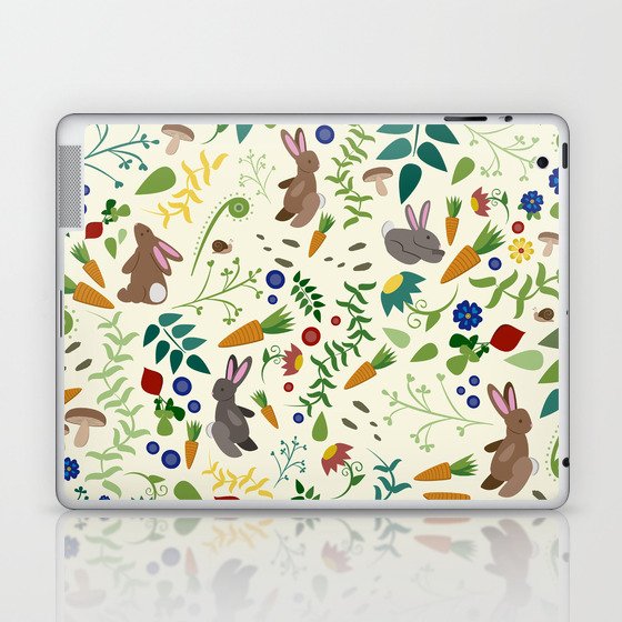 Rabbits In The Garden Laptop & iPad Skin
