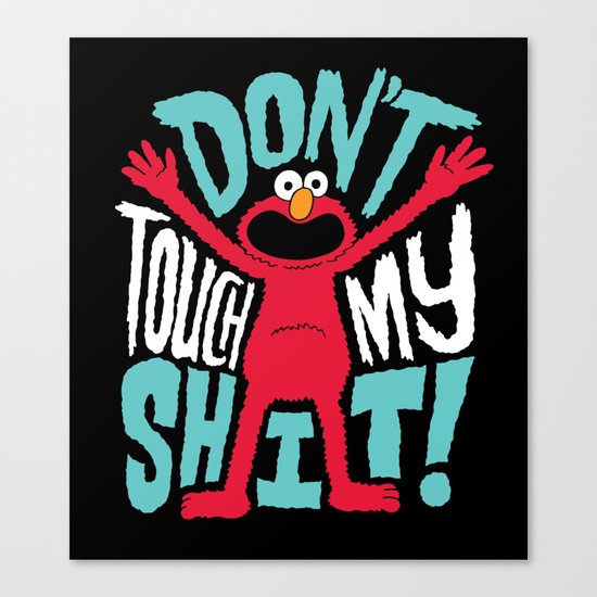 Crazy Elmo Canvas Print