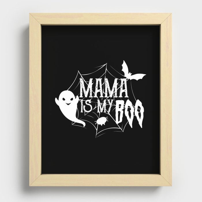 Mama Is My Boo Cute Halloween Recessed Framed Print