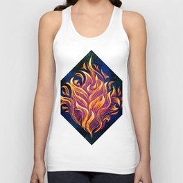 "Inflamed" (on White) - Brooke Duckart Unisex Tank Top