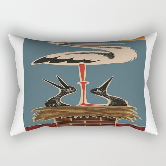 Stork Longshanks Rectangular Pillow