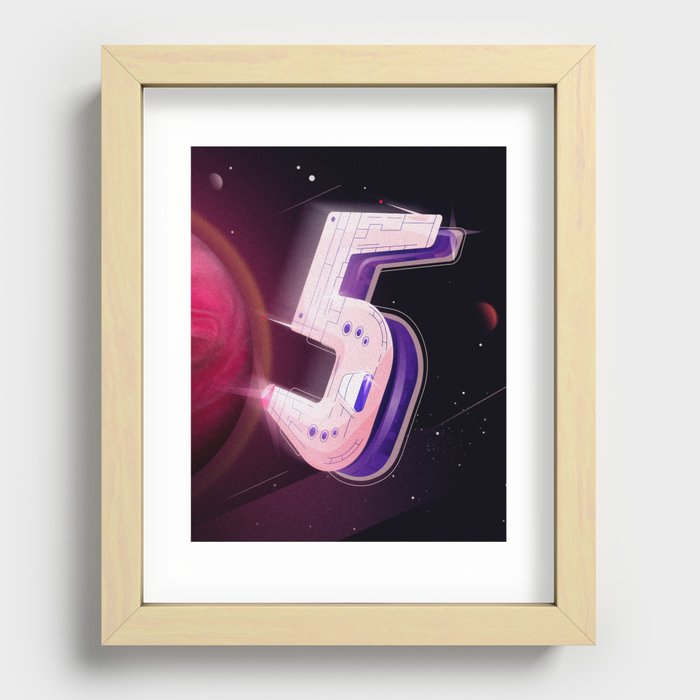 Spaceship Five Recessed Framed Print