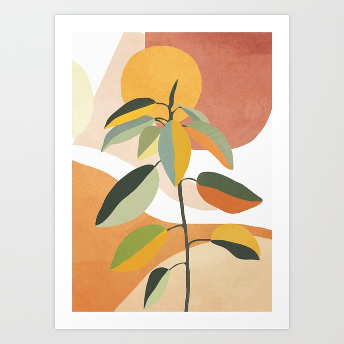 Colorful Branching Out 13 Art Print