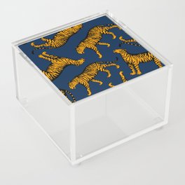 Tigers (Navy Blue and Marigold) Acrylic Box