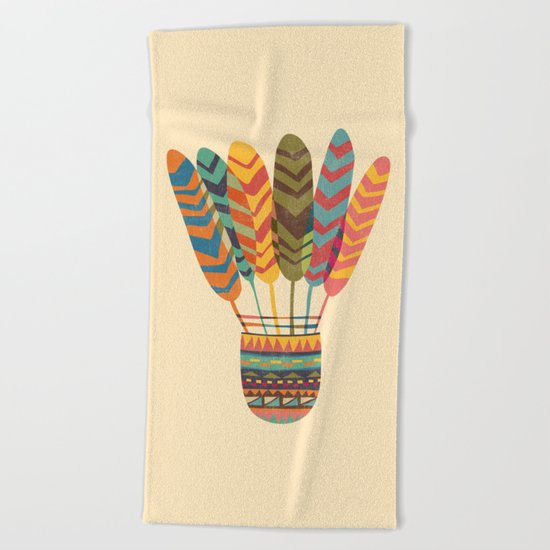 Rustic shuttlecock Beach Towel