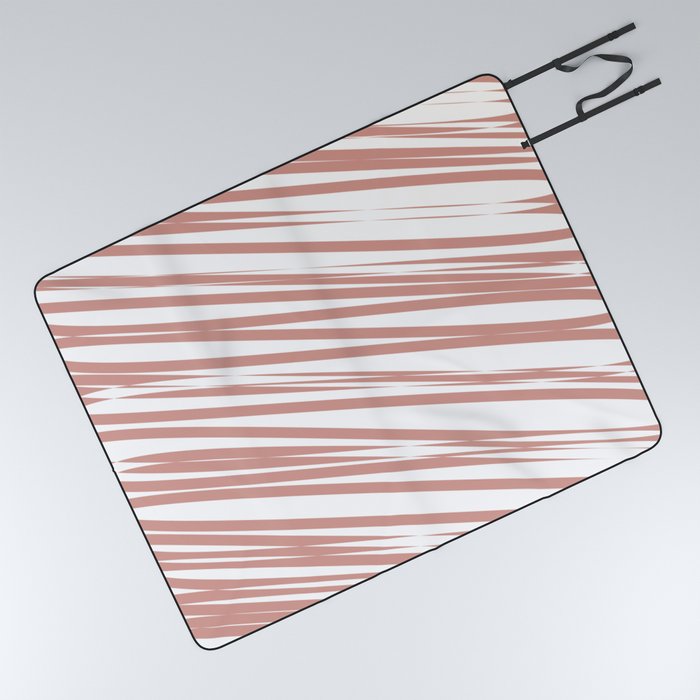 Rose  stripes background Picnic Blanket