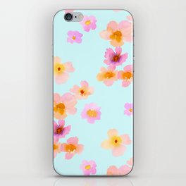 Watercolor Floating Flowers iPhone Skin