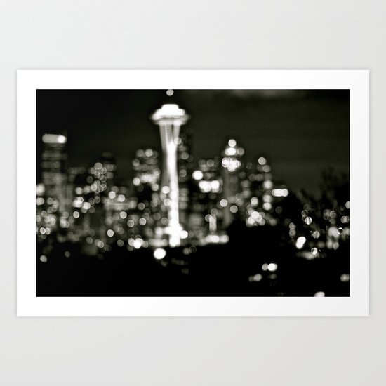 Seattle Bokeh Art Print