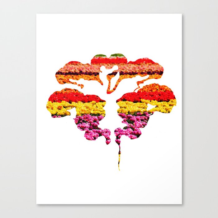 Flower Rorschach Canvas Print