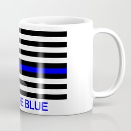 Thin Blue Line Back the Blue Flag Coffee Mug