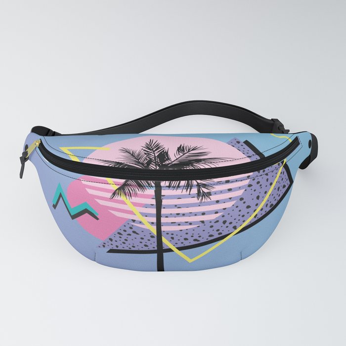 Memphis pattern 46 - 80s / 90s Retro / Palm Tree Fanny Pack by