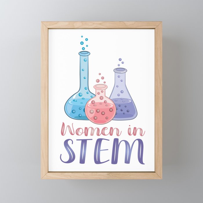 Women In STEM Framed Mini Art Print