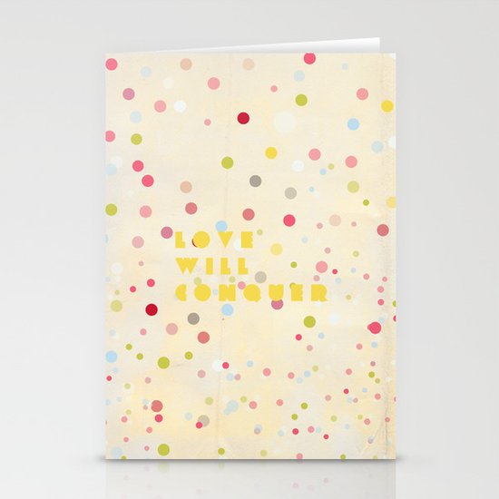 Love will conquer Stationery Cards
