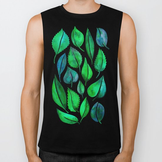 Summer Leaves Biker Tank