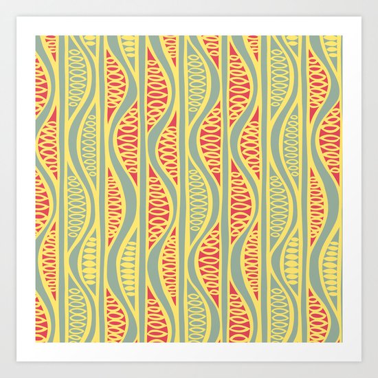 Peapods - Folk Art Print
