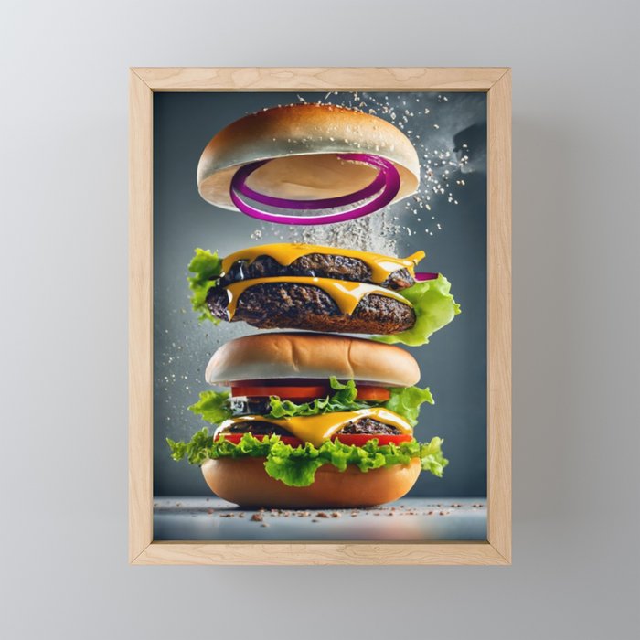 Food Burger Framed Mini Art Print