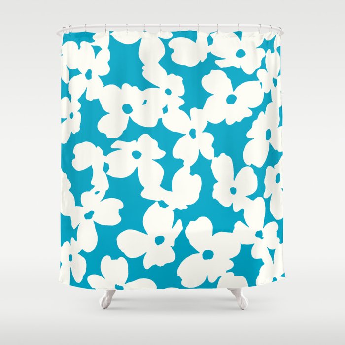 Dogwood Caribbean Blue Shower Curtain By Epaulino Society6