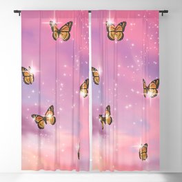 Pink Butterfly Dream Blackout Curtain