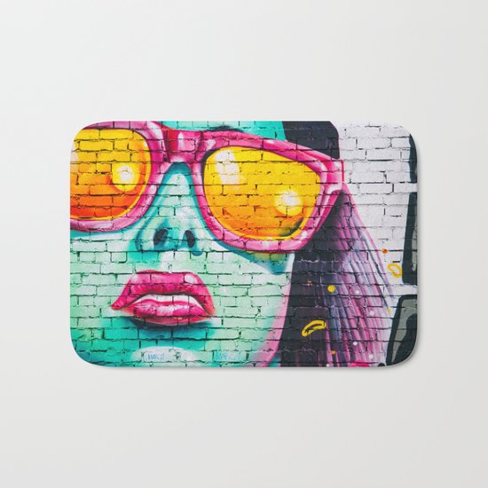 She Comes to Life (Art in Graffiti) Bath Mat