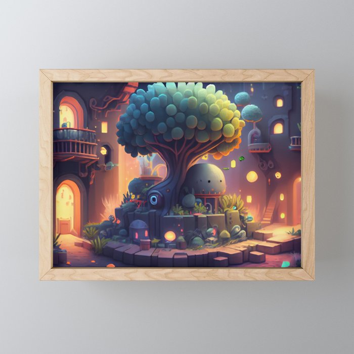 Fantasy Tree Framed Mini Art Print