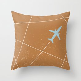 The Jet Set - Rust Throw Pillow