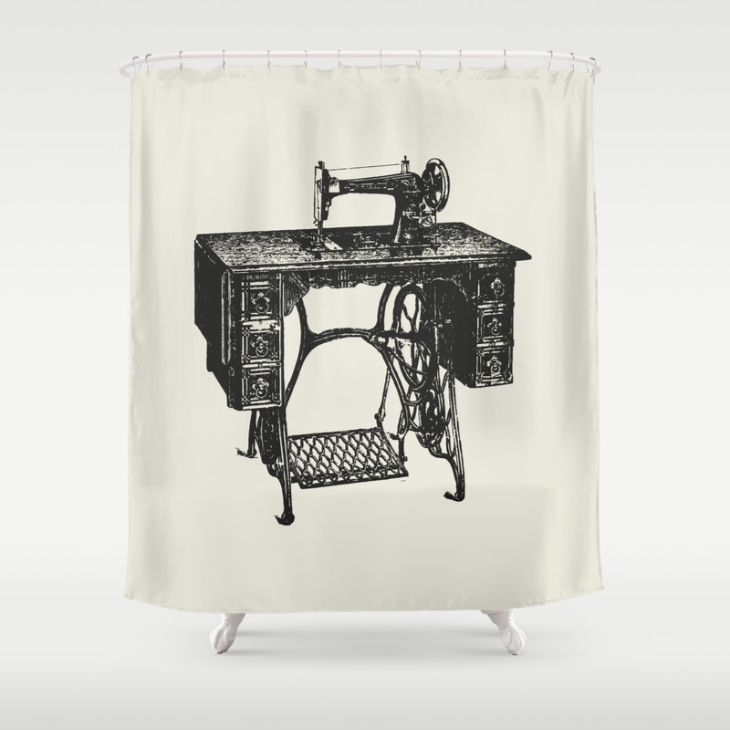 Singer Sewing Machine Shower Curtain By Earthislife Society6