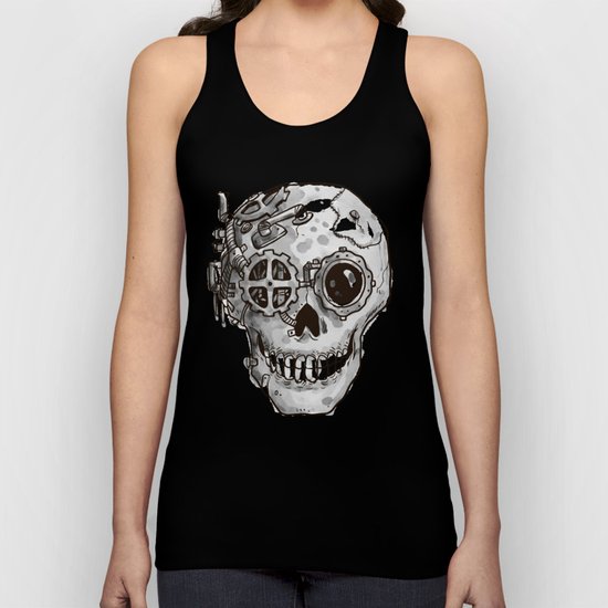 Steampunk Skull Unisex Tank Top