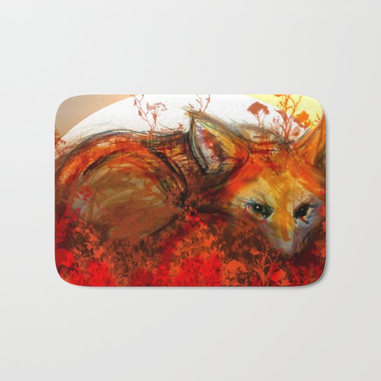 Fox in Sunset III Bath Mat