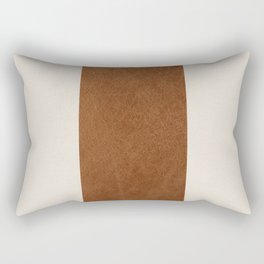 Scandinavian Modern Boho Leather Rectangular Pillow